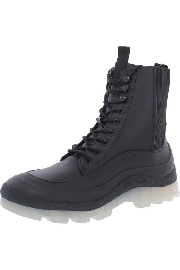 Circus by Sam Edelman Womens Bradley Lug Sole Zipper Combat & Lace-up Boots