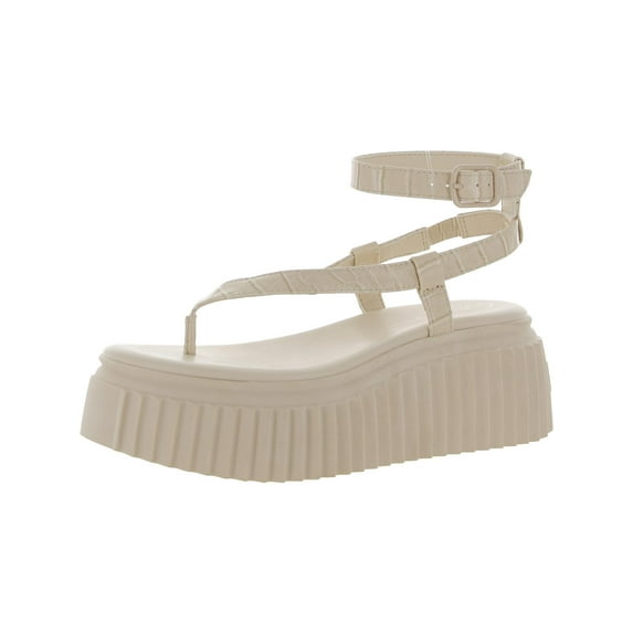 Circus by Sam Edelman Womens Elana Embossed Ankle Strap Platform Sandals