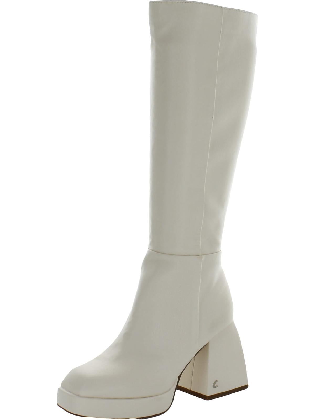 Circus by Sam Edelman Womens Kylie Faux Leather Block Heel Knee