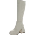 thumbnail image 1 of Circus by Sam Edelman Womens Kylie Faux Leather Block Heel Knee-High Boots, 1 of 3