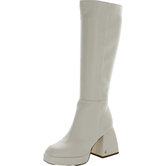 Circus by Sam Edelman Womens Kylie Faux Leather Block Heel Knee-High Boots