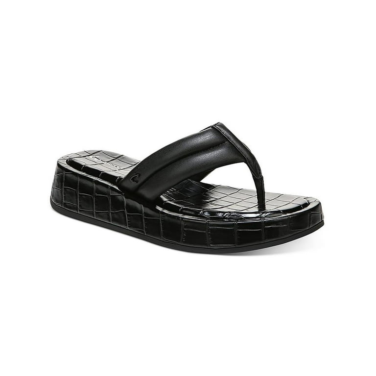 Circus by Sam Edelman Womens Laina Faux Leather Flip Flops Platform Sandals