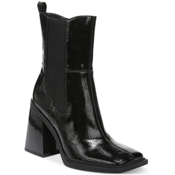 Circus by Sam Edelman Womens Lauren Patent Square Toe Chelsea Boots