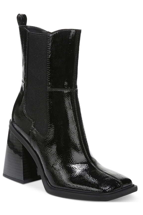 Circus by Sam Edelman Womens Lauren Patent Square Toe Chelsea Boots