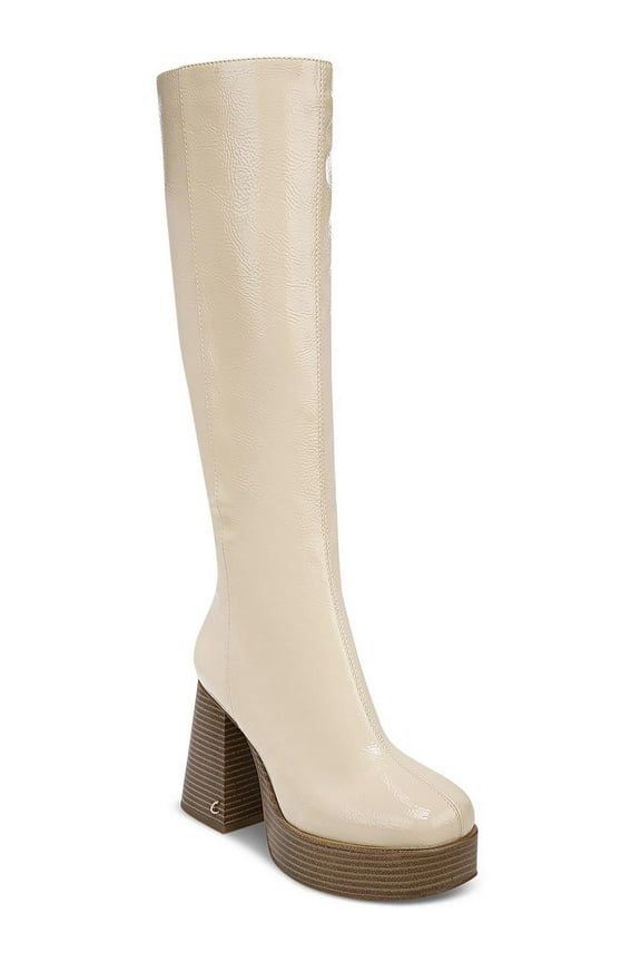 Circus by Sam Edelman Womens Sandy  Patent Block Heel Knee-High Boots