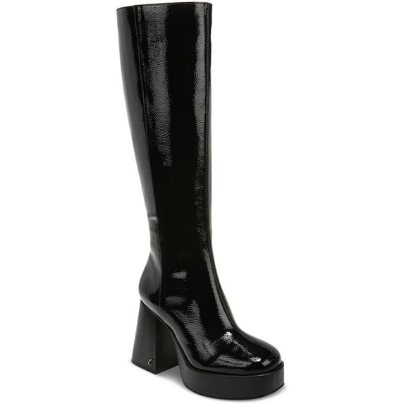 Circus by Sam Edelman Womens Sandy Patent Block Heel Knee-High Boots