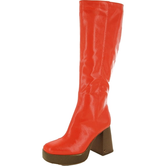 Circus by Sam Edelman Womens Sandy Patent Block Heel Knee-High Boots