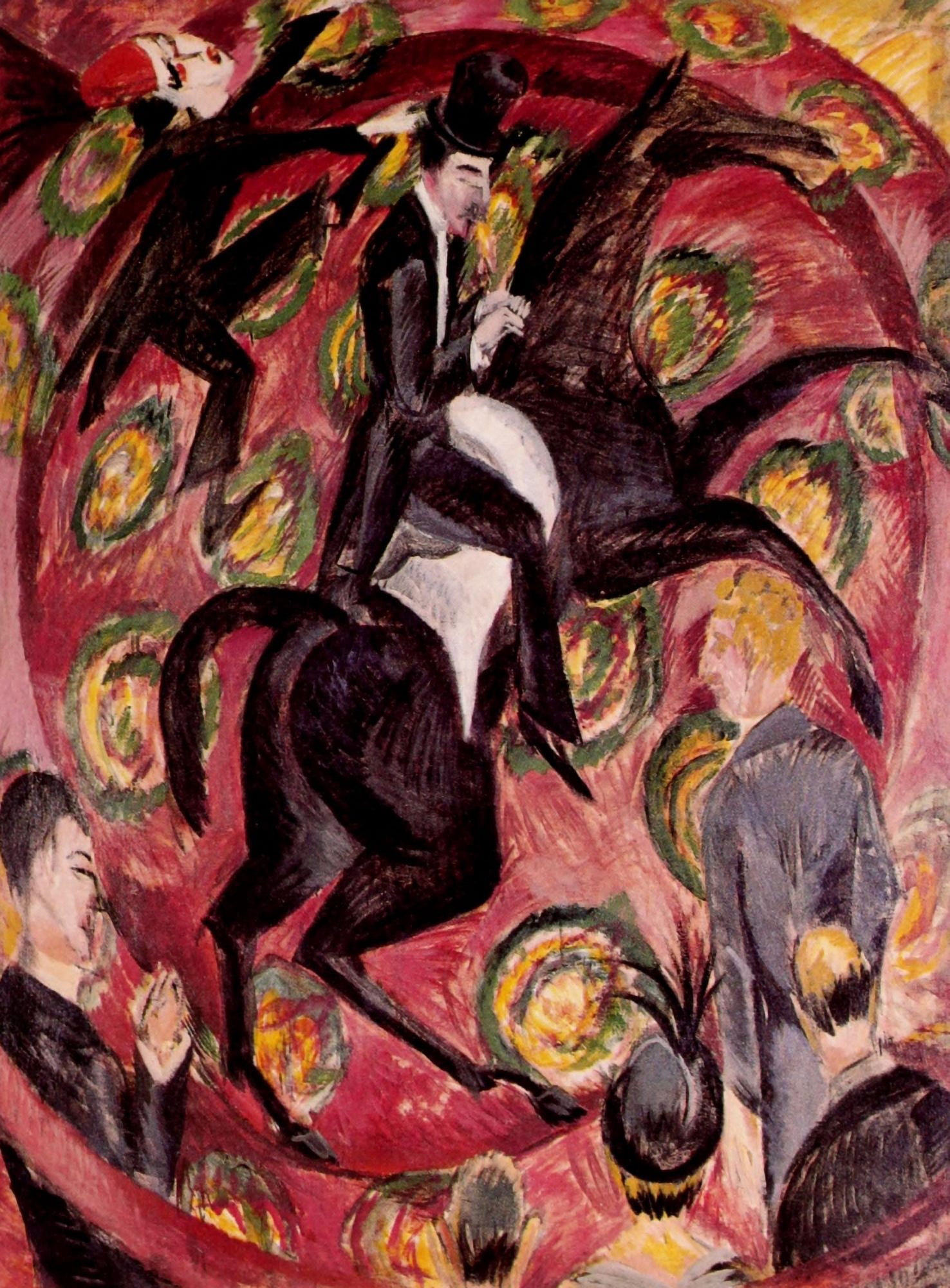 Circus rider 1914 Canvas Art - Ernst Ludwig Kirchner (24 x 36)