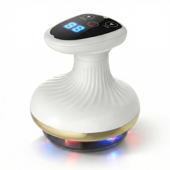 Circuvia Suction Massager, 4-in-1 Body Massager with LED Light & Vibration, 9 Adjustable Intensity Levels, Rechargeable Portable Deep Tissue Massager for Muscle Relief & Skin Firming