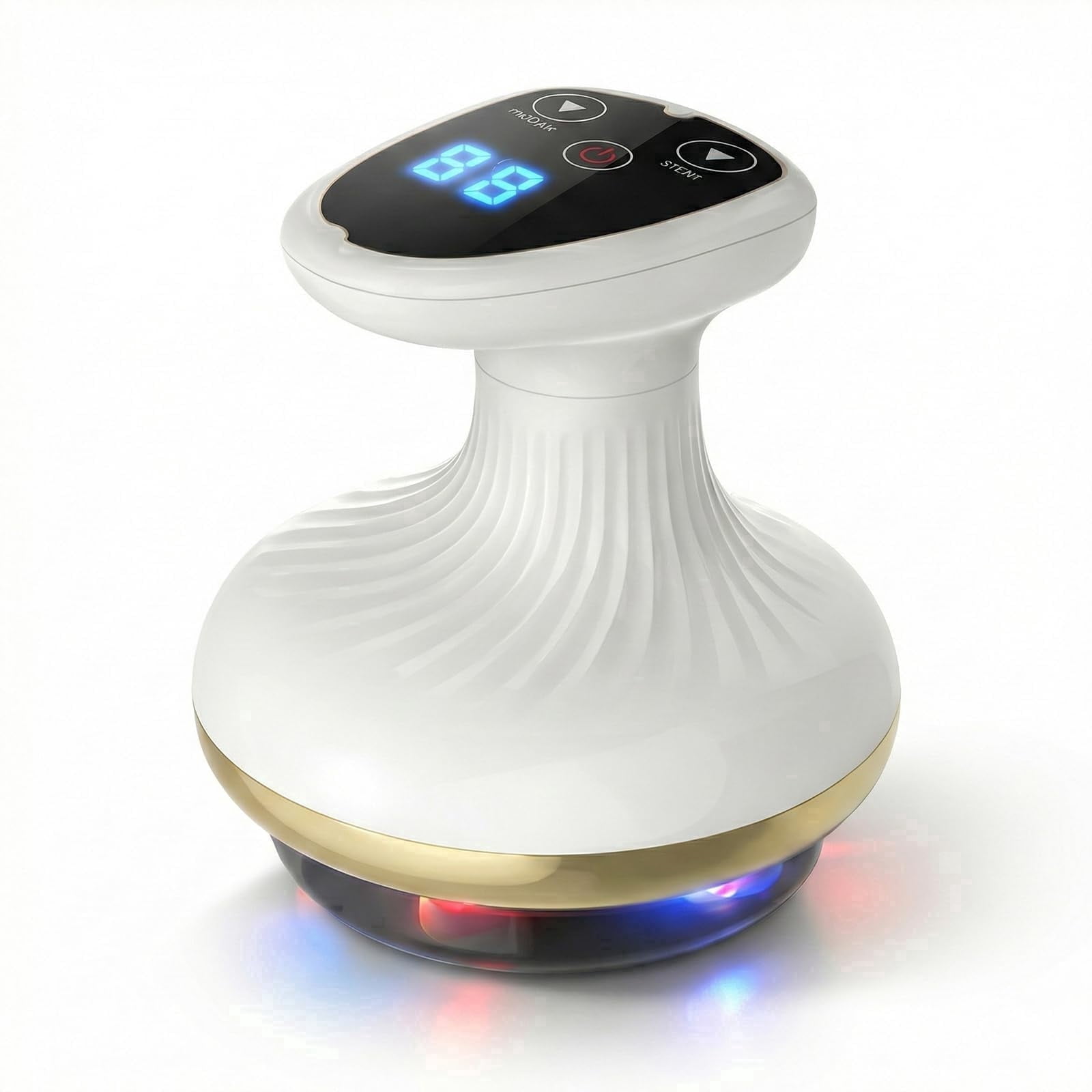 Circuvia Suction Massager, 4-in-1 Body Massager with LED Light & Vibration, 9 Adjustable Intensity Levels, Rechargeable Portable Deep Tissue Massager for Muscle Relief & Skin Firming