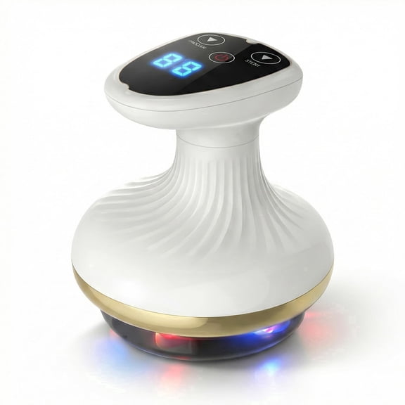 Circuvia Suction Massager, 4-in-1 Body Massager with LED Light & Vibration, 9 Adjustable Intensity Levels, Rechargeable Portable Deep Tissue Massager for Muscle Relief & Skin Firming