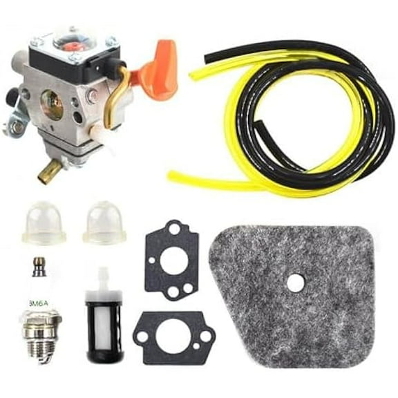 Cirecsiy Carburetor for Stihl KM110R KM110 KM90 KM90R KM130 KM130R SP-90 trimmers, 2-stroke diaphragm design with primer bulb, clean throttle response and stable idle for multi-tool yard work
