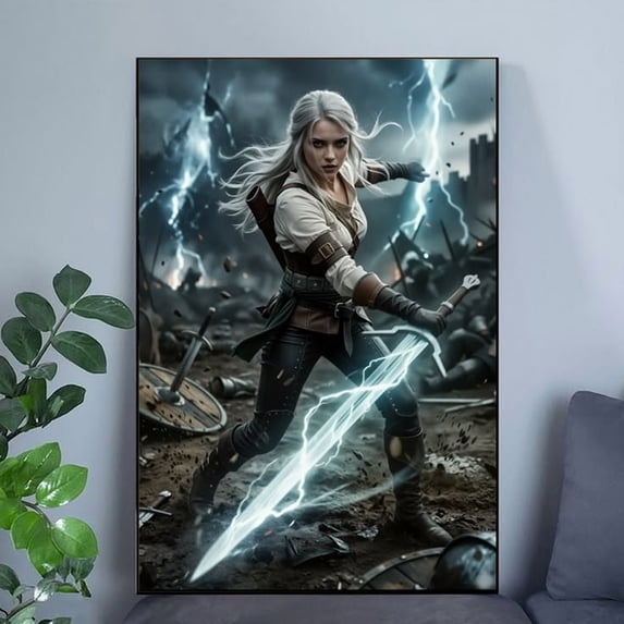 Ciri Poster The Witcher Wall Art Video Game Poster Gamer Poster Size 24''x36'' - Googate