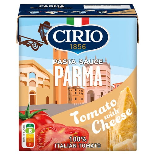 Cirio Parma Pasta Sauce with Parmesan 340g, British Import (Pack of 2)