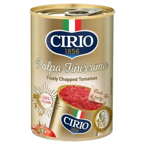 Cirio Polpa Finissima Finely Chopped Italian Tomatoes 400g, British Import (Pack of 3)