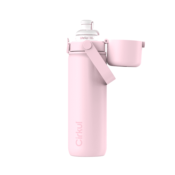 Cirkul 20oz Commuter Bottle Blush Pink With Flavor Cartridge LifeSip Fruit Punch