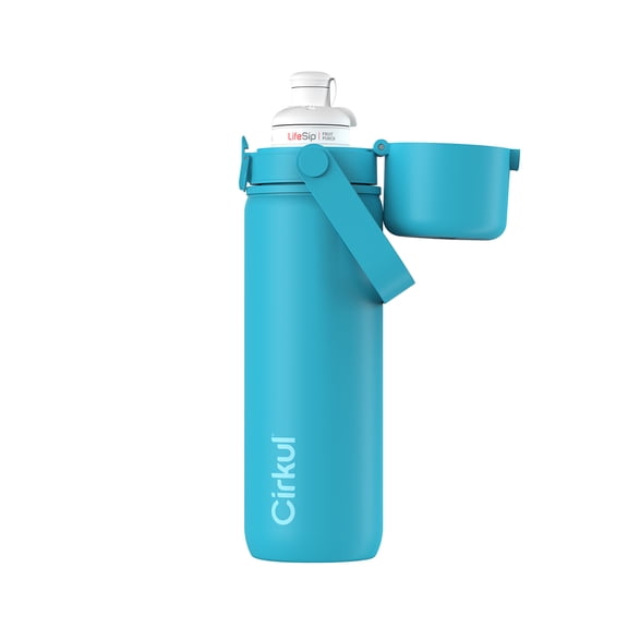 Cirkul 20oz Commuter Bottle Pacific Turquoise with Flavor Cartridge Included LifeSip Fruit Punch