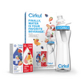 Cirkul 22oz Plastic Water Bottle Starter Kit with Blue Lid and 2 Flavor