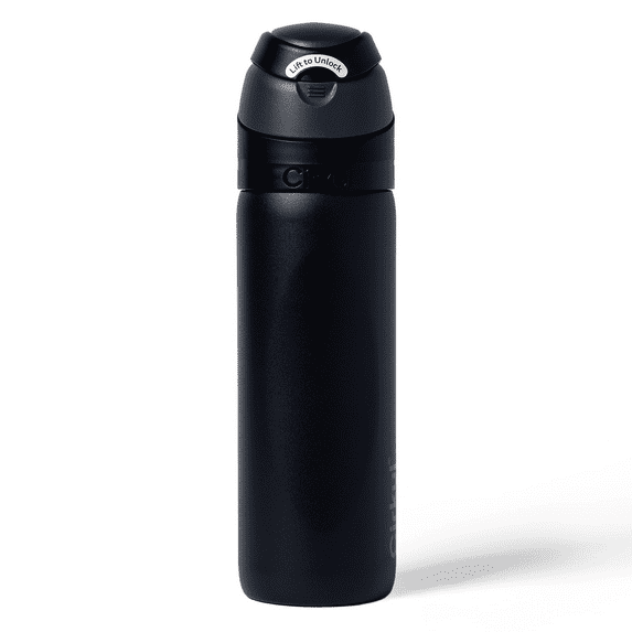 Cirkul 26oz StrawSip Flip Water Bottle, Stainless Steel, Double Wall Insulated, Onyx (Black)