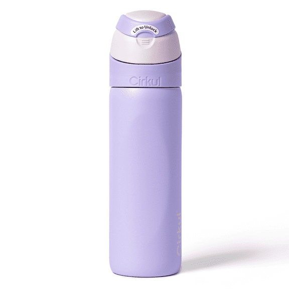 Cirkul 26oz StrawSip Flip Water Bottle, Stainless Steel, Double Wall Insulated, Daydream (Lilac)