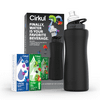 Cirkul 32oz  Stainless Steel Starter Kit with  Cirkul Lid 2.0 and 2 Flavor Cartridges (Blueberry Grape & Kiwi Berry)