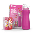 thumbnail image 1 of Cirkul 32oz Pink Stainless Steel Starter Kit with Pink & White Cirkul Lid 2.0 and 2 Flavor Cartridges (Strawberry & Passion Fruit Dragon Fruit), 1 of 16