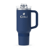 Cirkul 40oz All-Day StrawSip Double-Wall Insulated Stainless Steel Tumbler with Handle,  (Dark Blue)