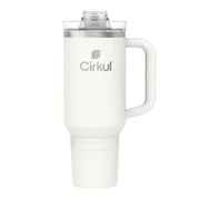 Cirkul 40oz. All-Day StrawSip  Tumbler, Double-Wall Insulated Stainless Steel Tumbler with Handle, Pearl