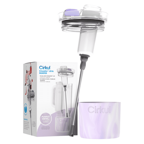 Cirkul All-Day StrawSip Lid & Bumper, Purple Swirl