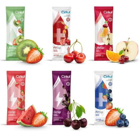 Cirkul Assorted Variety Pack Cartridge Drink Mix, 6 Packs