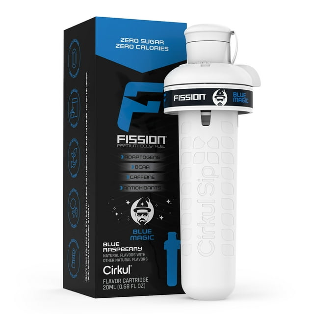 Cirkul Fission Blue Magic Raspberry Flavor Cartridge, Zero Sugar, Dairy