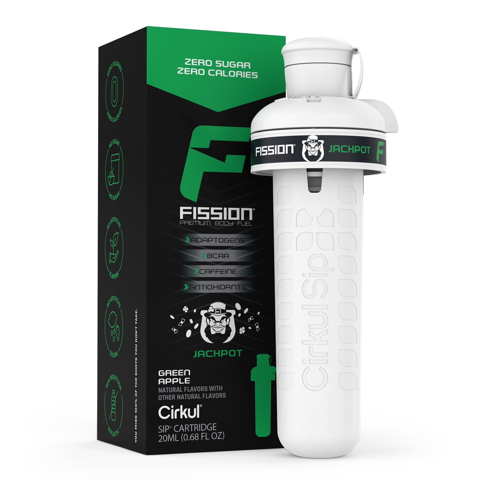 Cirkul Fission Jackpot Green Apple Flavor Cartridge, Drink Mix, 1Pack