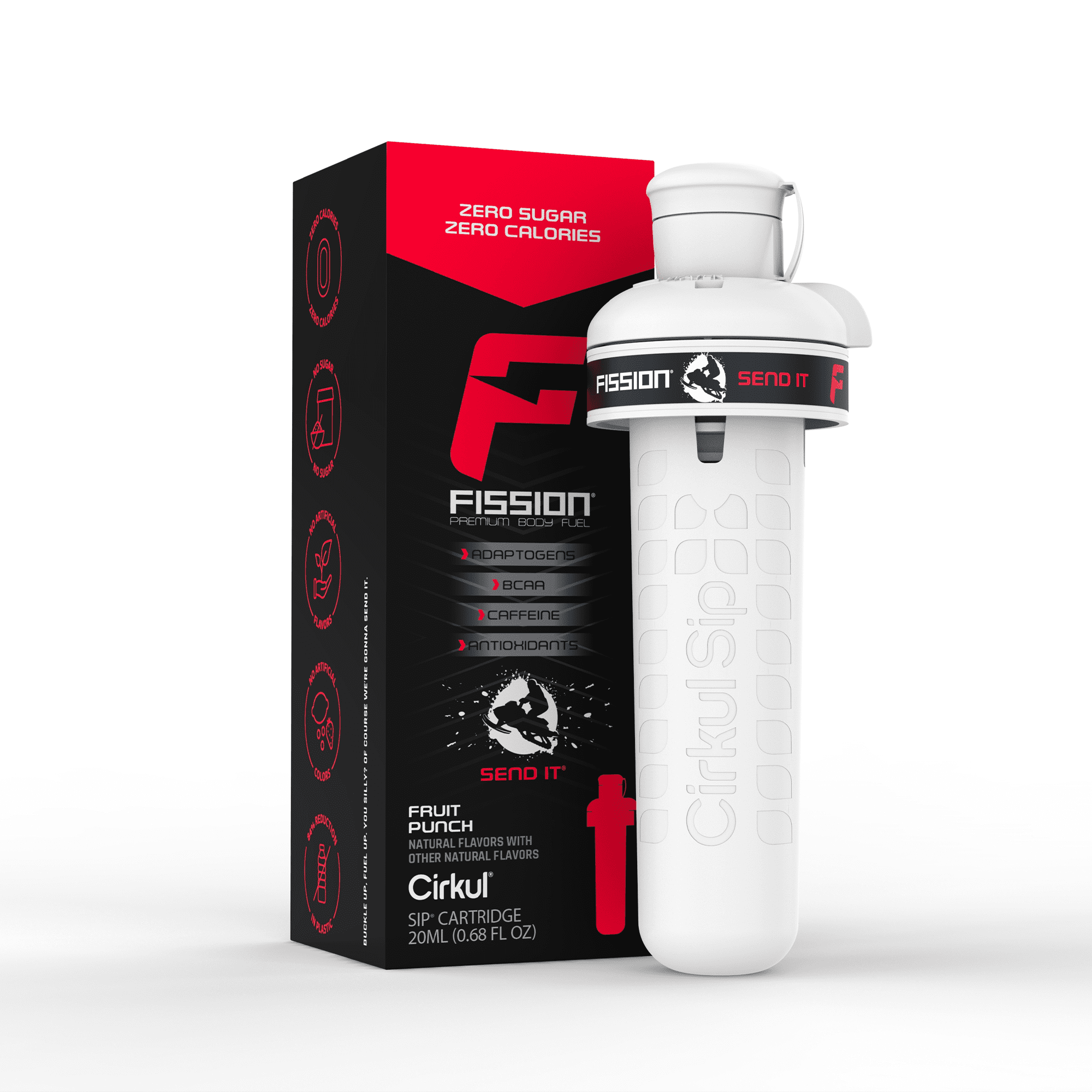 Cirkul Fission Send It Fruit Punch, Flavor Cartridge, Drink Mix, 1Pack