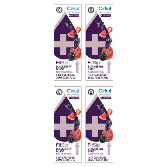 Cirkul FitSip Blackberry Burst Flavor Cartridge Drink Mix (Pack of 4)