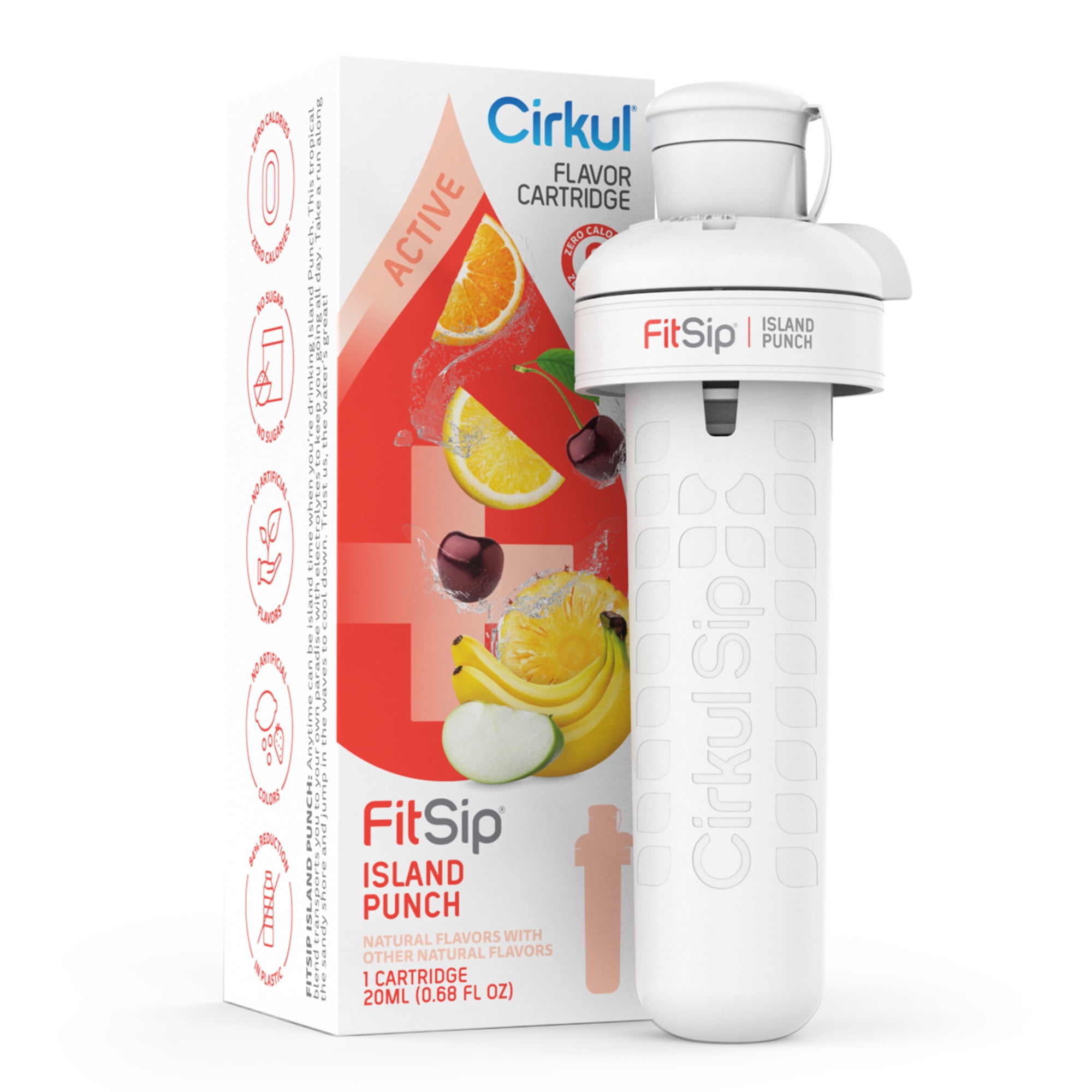  Cirkull 22oz Plastic Water Bottle & 6 Flavor Cartridges (Fruit  Punch - Mixed Berry - Gateway Peach Tea - 3 Random Fitsip Flavor) : Sports  & Outdoors