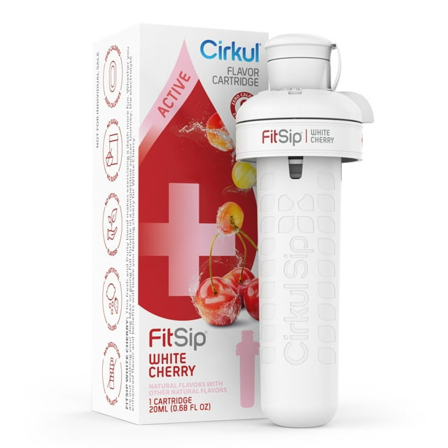 Cirkul FitSip White Cherry Flavor Cartridge, Drink Mix, 1Pack