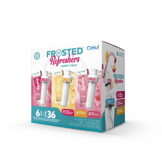Cirkul Frosted Refreshers Variety 6Pack Drink Mix Cartridges (2 Pink