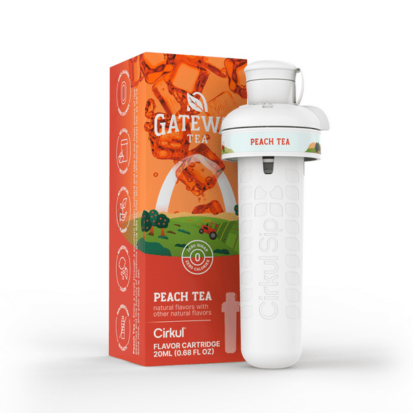 Cirkul Gateway Peach Tea Flavor Cartridge, Drink Mix, 1-Pack