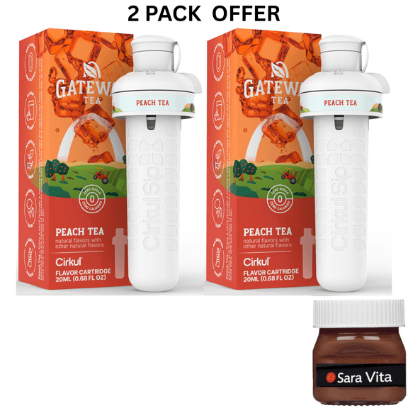 Cirkul Gateway Peach Tea Flavor Cartridge, Drink Mix