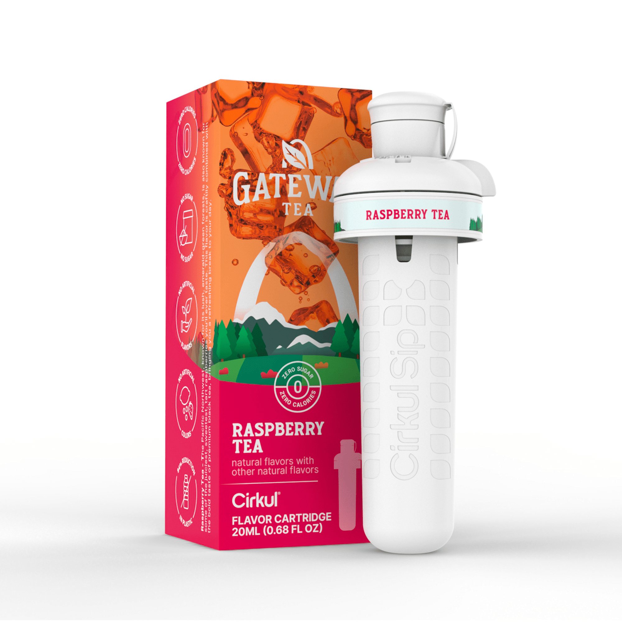 Cirkul Gateway Raspberry Tea, Flavor Cartridge, Drink Mix, 1Pack