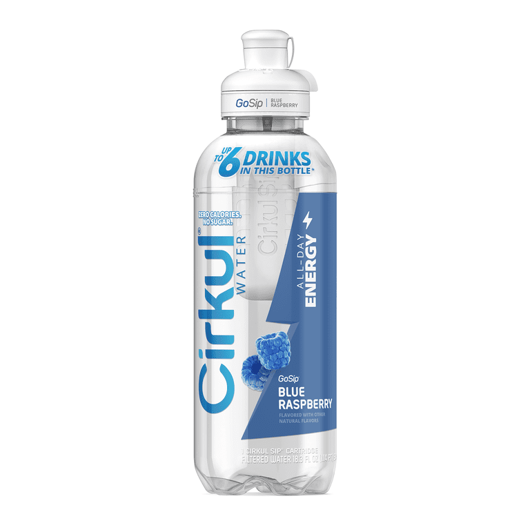 Cirkul GoSip Blue Raspberry 18.3 Fl Oz Bottle + Flavor Cartridge
