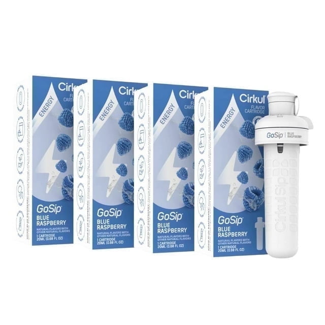 Cirkul GoSip Blue Raspberry Flavor Cartridge (4-Pack) - Walmart.com