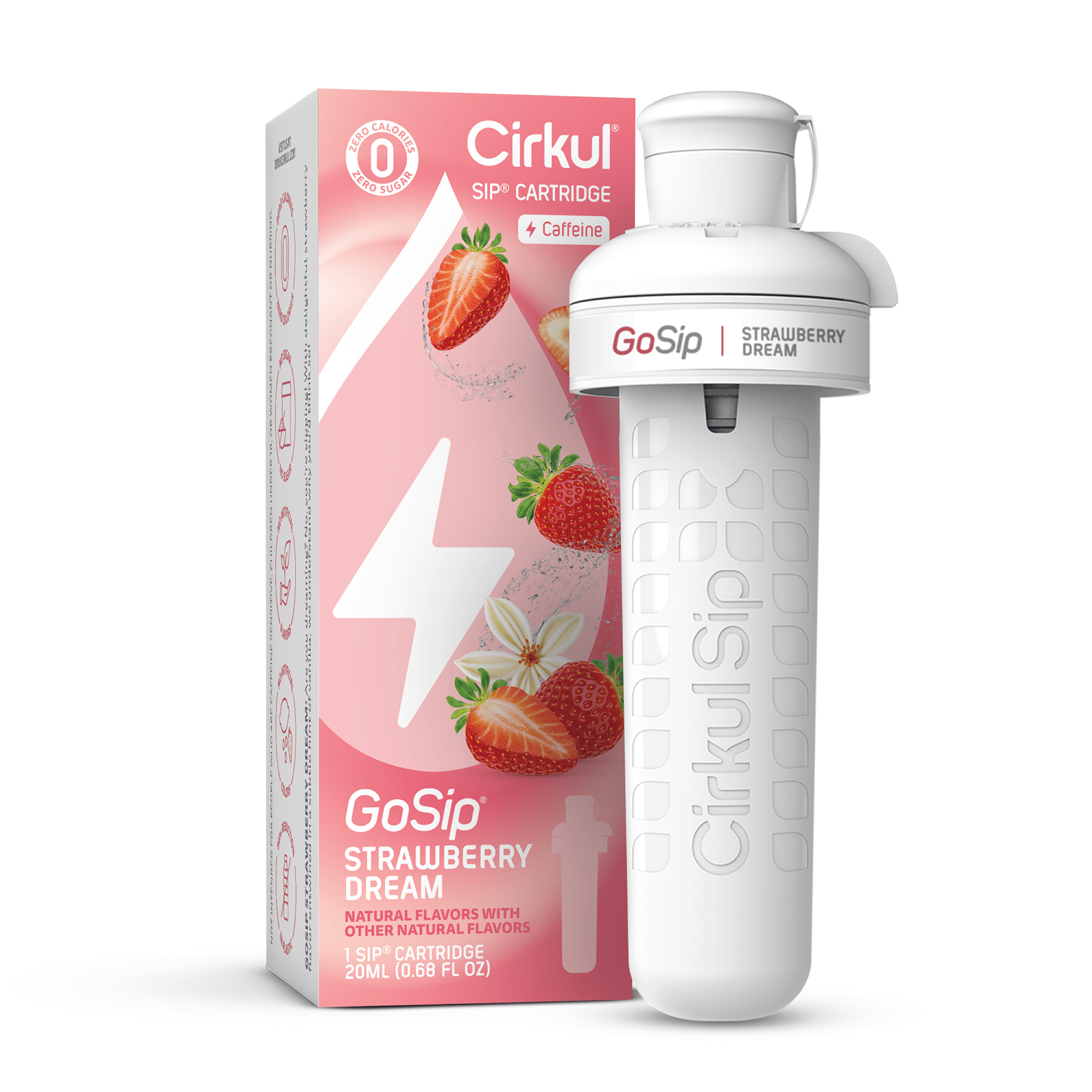 Cirkul GoSip Strawberry Dream Flavor Cartridge, Drink Mix, 1-Pack
