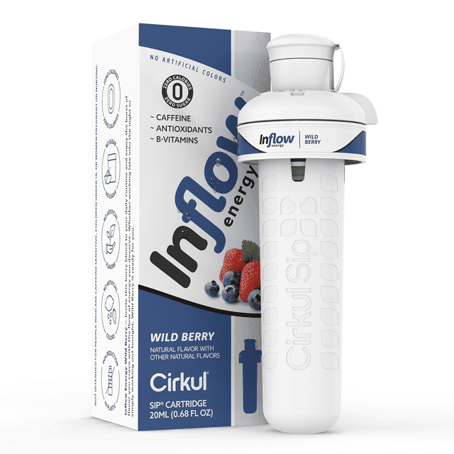 Cirkul Inflow Wild Berry Flavor Cartridge, Drink Mix, 4Pack