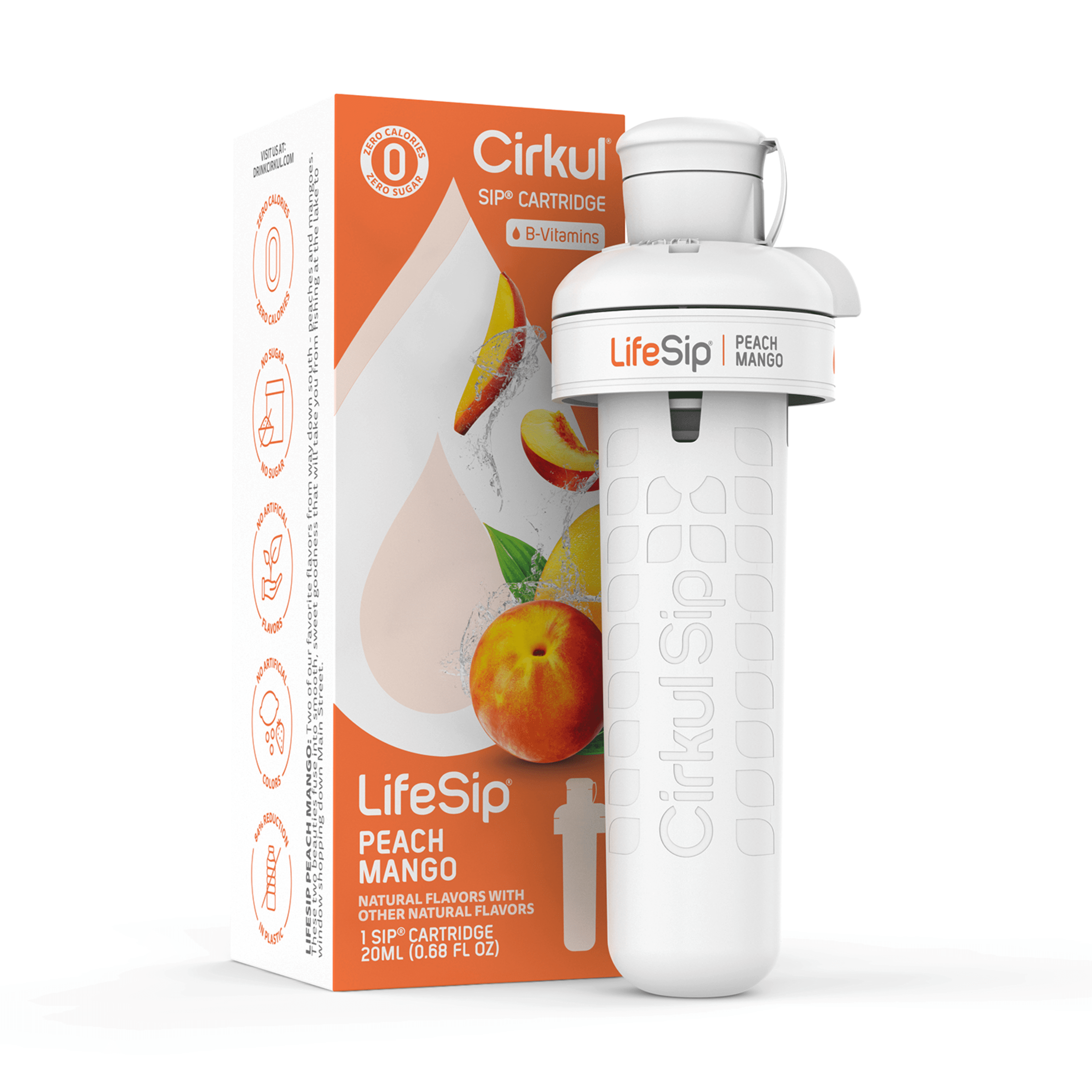 Cirkul LifeSip Peach Mango Flavor Cartridge, Drink Mix, 1-Pack Cirkul LifeSip Peach Mango Flavor Cartridge, Drink Mix, 1-Pack