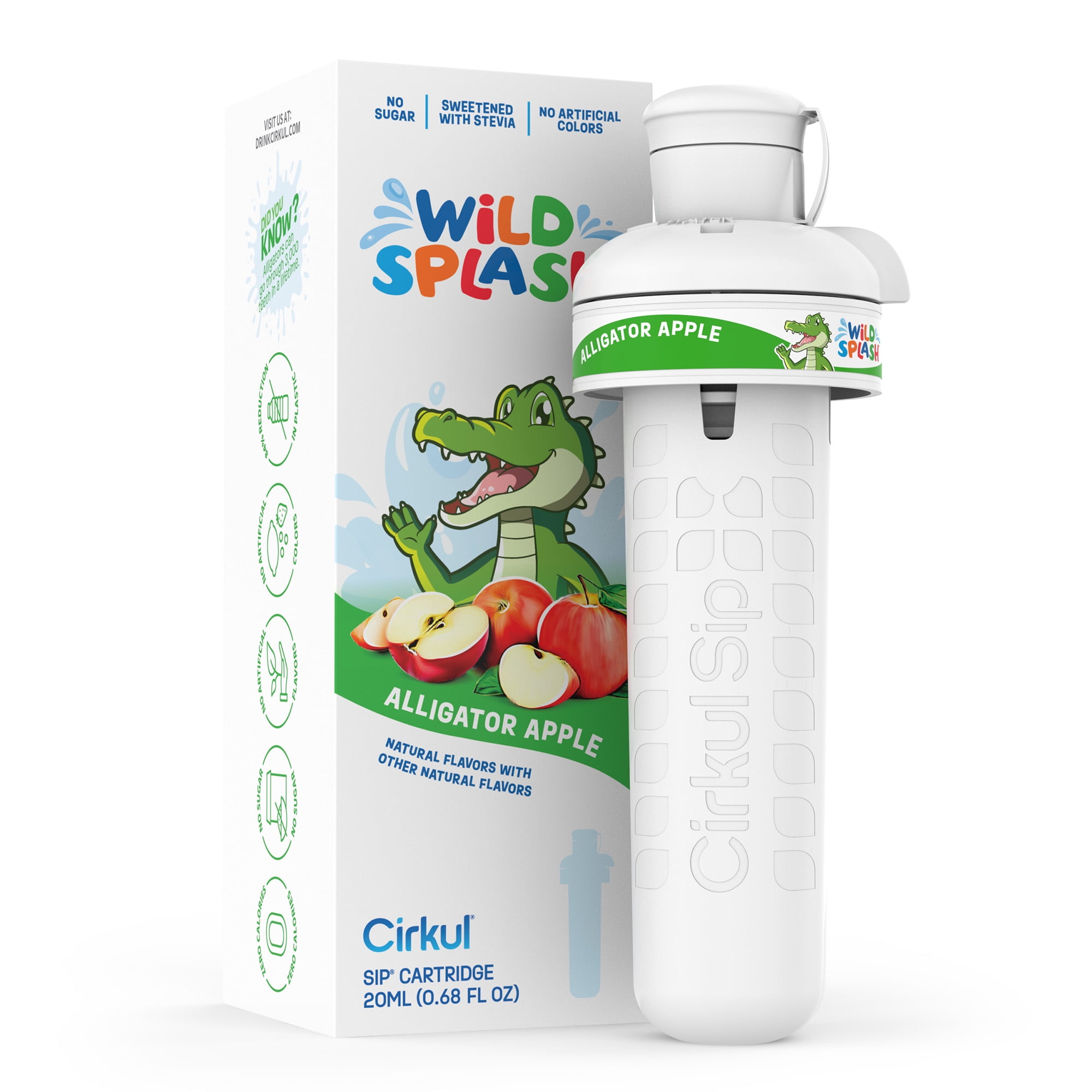Cirkul Wild Splash Alligator Apple Flavor Cartridge, Drink Mix, 1-Pack 