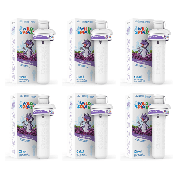 Cirkul Wild Splash Gecko Grape Flavor Cartridge Drink Mix (Pack of 6)