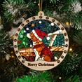 thumbnail image 1 of Cirnecodell Christmas Tree Dog Ornament, Cirnecodell Dog Christmas, Cirnecodell Dog SunCatcher ,Christmas Decoration, Christmas Keepsake, 1 of 4