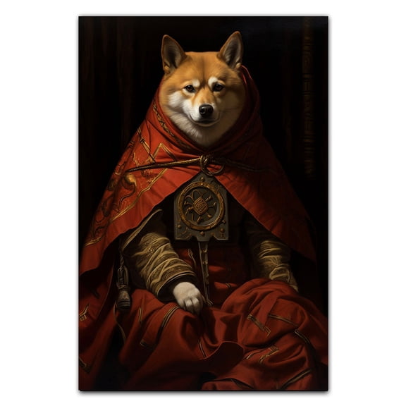 Cirnecodell Pets Portrait Painting of Dog Renaissance Style on Canvas Royal Pet Portrait from Photo, Wall Art Print for Home Decor, Modern Wall Decoration