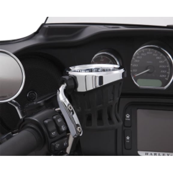 Ciro 50412 Drink Holder with 7/8in. and 1in. Handlebar Mount - Chrome